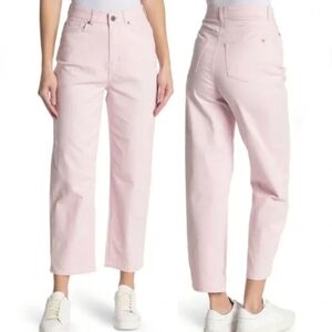 Ted Baker Pink Lemin Straight Leg High Rise Cropped Jeans Size 25